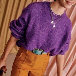 Sezane Purple Louise Jumper Sweater